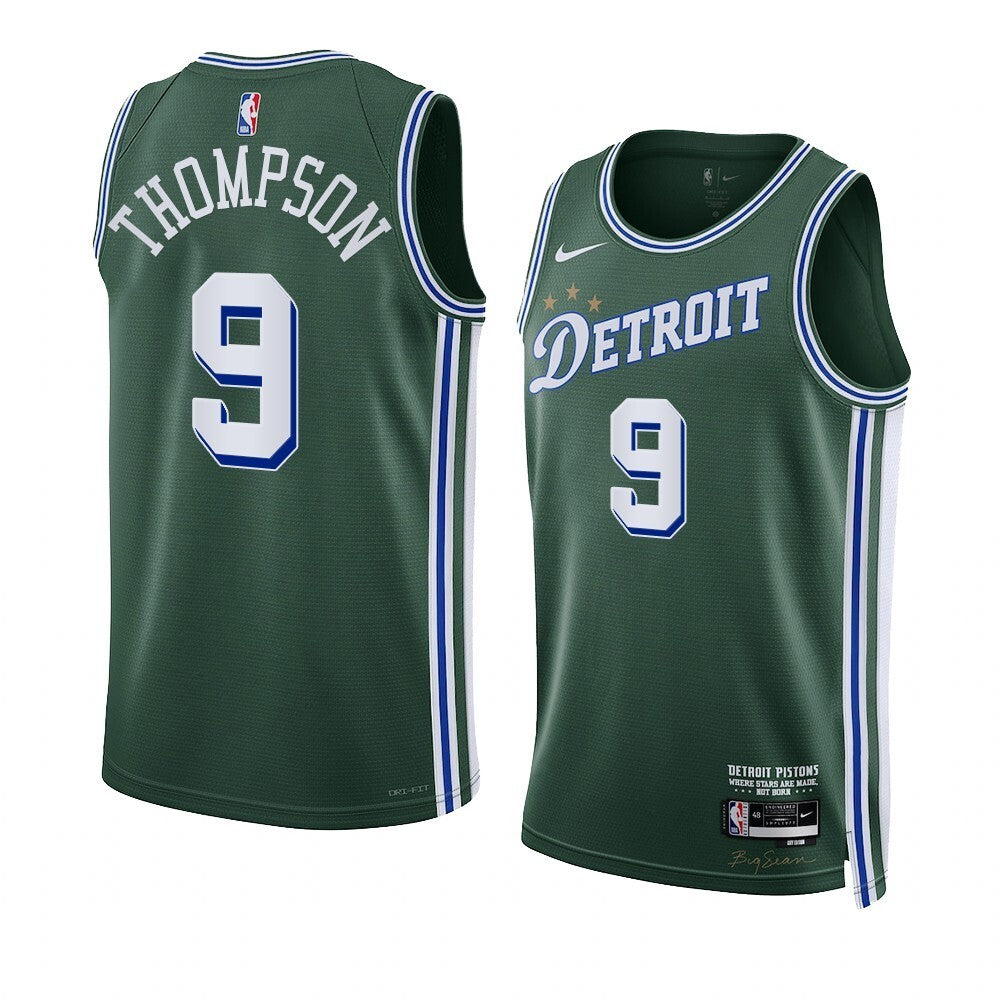 Detroit Pistons #9 Ausar Thompson 2023 NBA Draft Men Green Jersey 2022-2023 City Edition Basketball Jersey basketball jersey product view 1