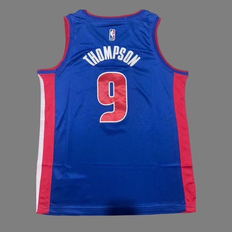 Detroit Pistons #9 Ausar Thompson Pistons 9 # - Blue Style 1 Basketball Jersey basketball jersey product view 1