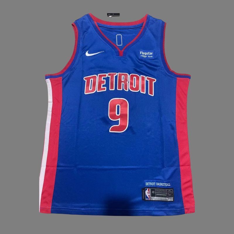 Detroit Pistons #9 Ausar Thompson Pistons 9 # - Blue Style 2 Basketball Jersey basketball jersey product view 1