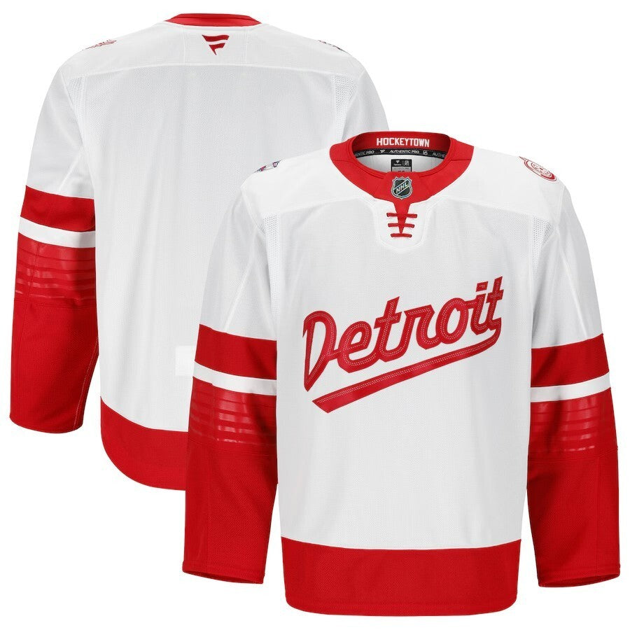 Detroit Red Wings 2025 NHL Stadium Series Authentic Pro Jersey - White Hockey Jersey hockey jersey product view 1
