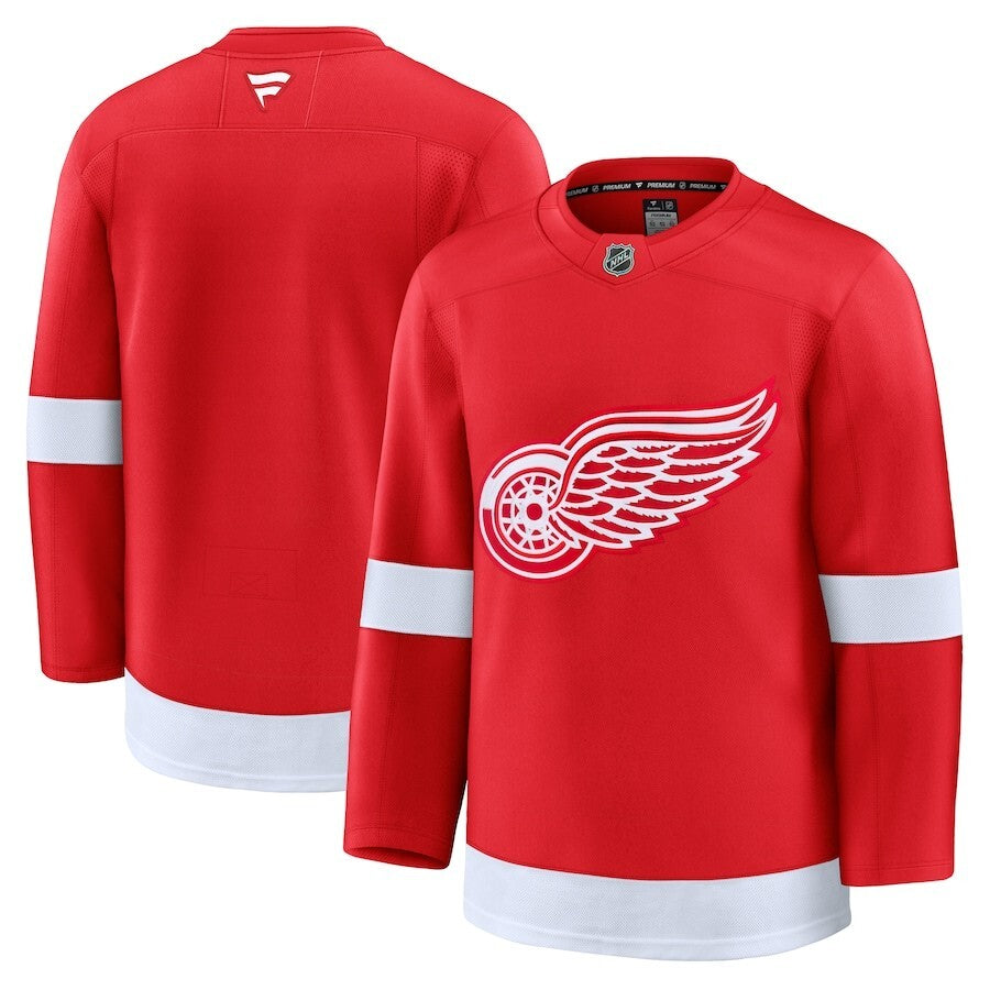 Detroit Red Wings Fanatics Home Premium Jersey - Red Hockey Jersey hockey jersey product view 1