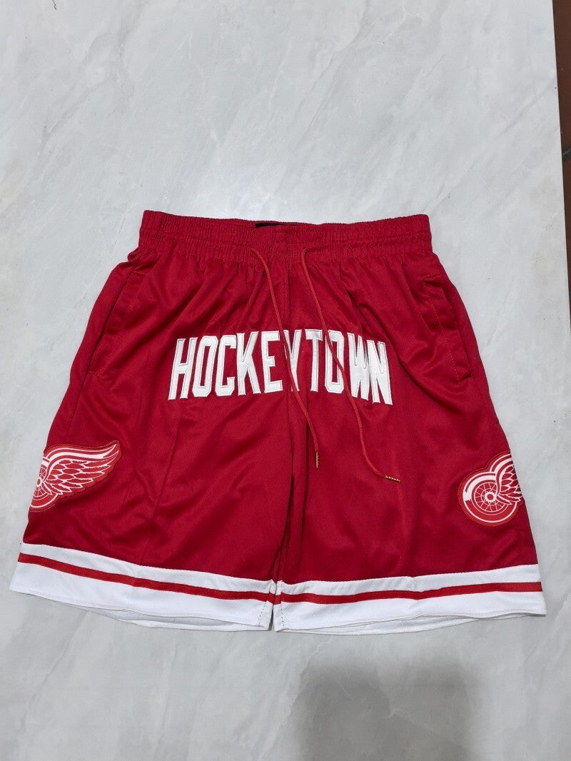 Detroit Red Wings Hockey Red Wings Red Shorts Style 2 Hockey Jersey hockey jersey product view 1