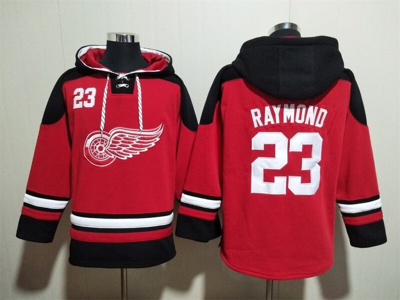 Detroit Red Wings #23 Lucas Raymond Style 3 Hockey Jersey hockey jersey product view 1