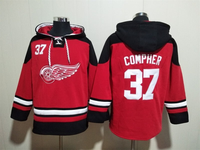 Detroit Red Wings #37 J.T. Compher Hockey Jersey hockey jersey product view 1