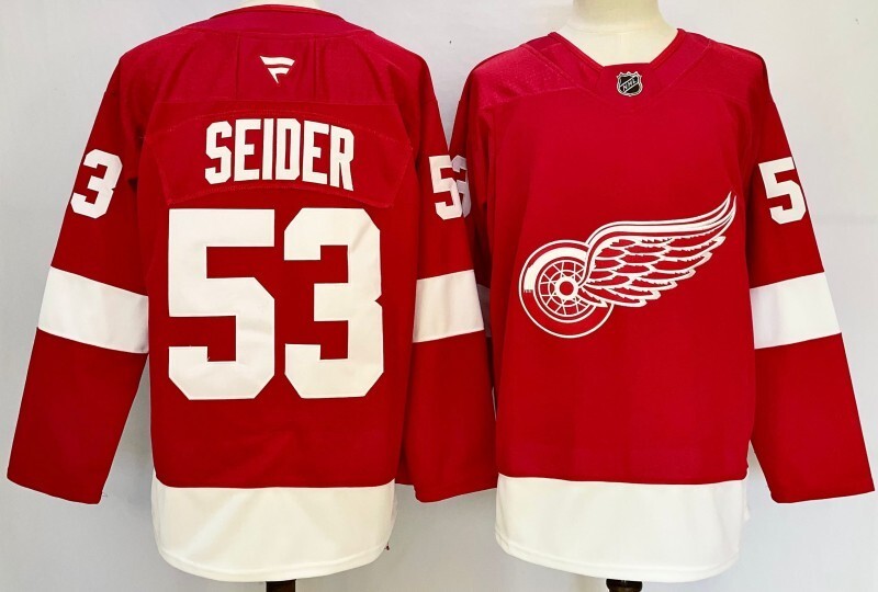 Detroit Red Wings #53 Moritz Seider Style 3 Hockey Jersey hockey jersey product view 1