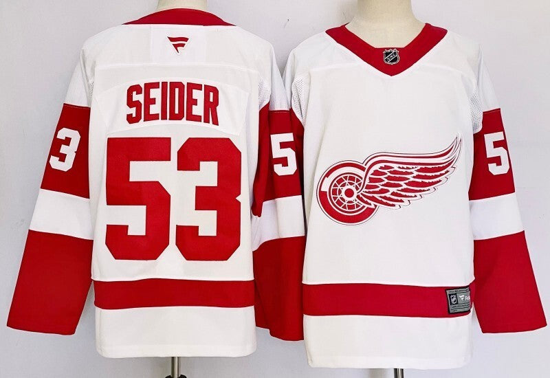 Detroit Red Wings #53 Moritz Seider Style 4 Hockey Jersey hockey jersey product view 1