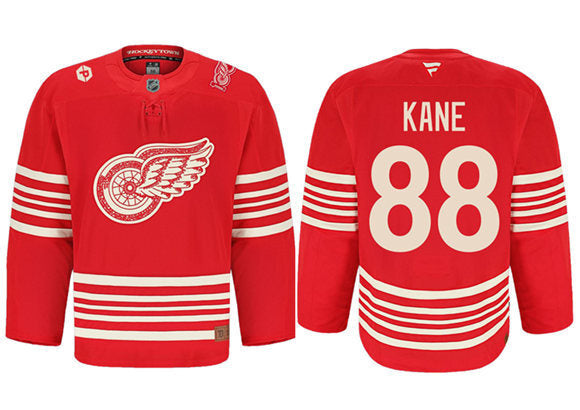 Detroit Red Wings #88 Patrick Kane Red 2025 Centennial Premium With 100 Hockey Jersey hockey jersey product view 1