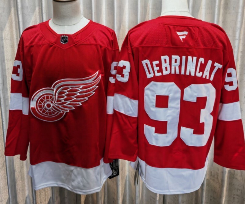 Detroit Red Wings #93 Alex DeBrincat Red Wings Style 1 Hockey Jersey hockey jersey product view 1