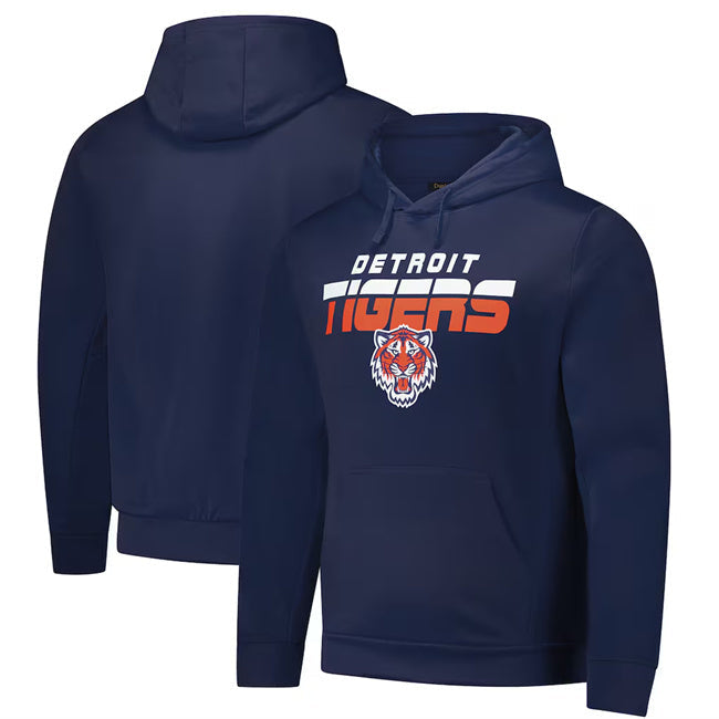 Detroit Tigers Navy Dunbrooke Champion Pullover Hoodie Baseball Jersey baseball jersey product view 1