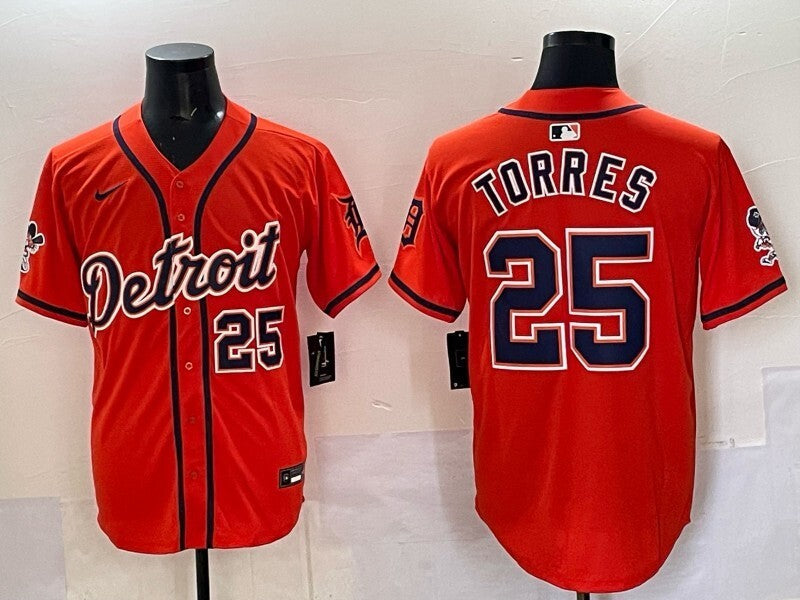 Detroit Tigers #25 Gleyber Torres Tigers Special Edition Baseball Jersey baseball jersey product view 1