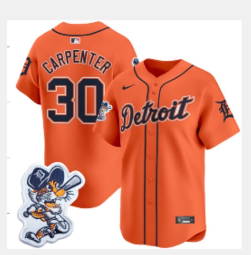 Detroit Tigers #30 Kerry Carpenter Tigers Special Edition Style 2 Baseball Jersey baseball jersey product view 1