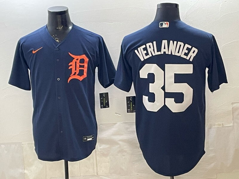 Detroit Tigers #35 Justin Verlandea Tigers Adult Baseball Jersey baseball jersey product view 1