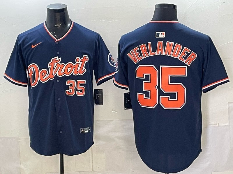 Detroit Tigers #35 Justin Verlandea Tigers Special V2 Baseball Jersey baseball jersey product view 1