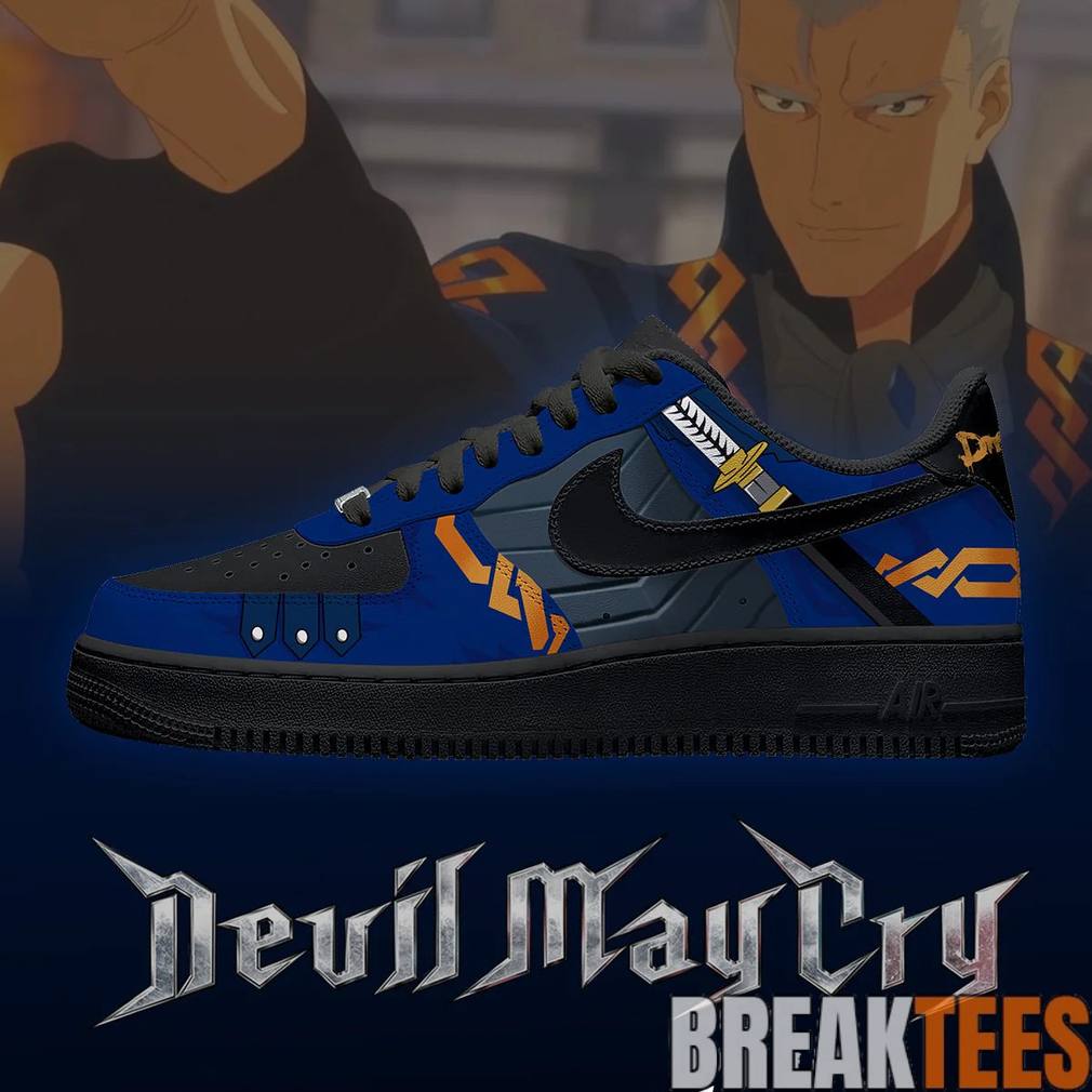 Devil May Cry Vergil Design Air Force 1 Shoes Unisex T-shirt, Sweatshirt, Hoodie, Long Sleeve Tee - T-Shirt, Sweatshirt, Hoodie