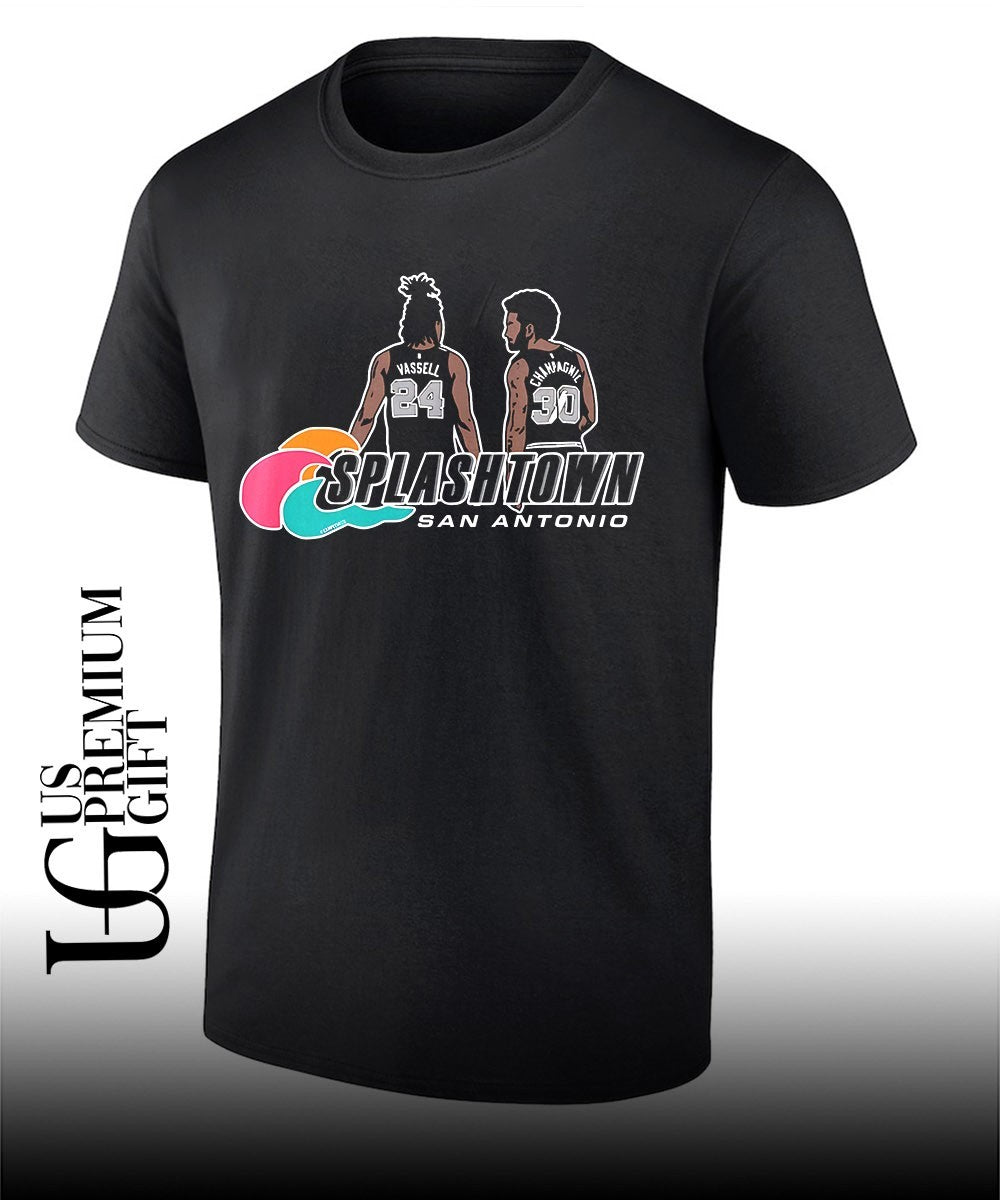 Devin Vassell and Julian Champagnie Splashtown San Antonio Spurs NBA shirt Unisex T-shirt, Sweatshirt, Hoodie, Long Sleeve Tee - T-Shirt, Sweatshirt, Hoodie