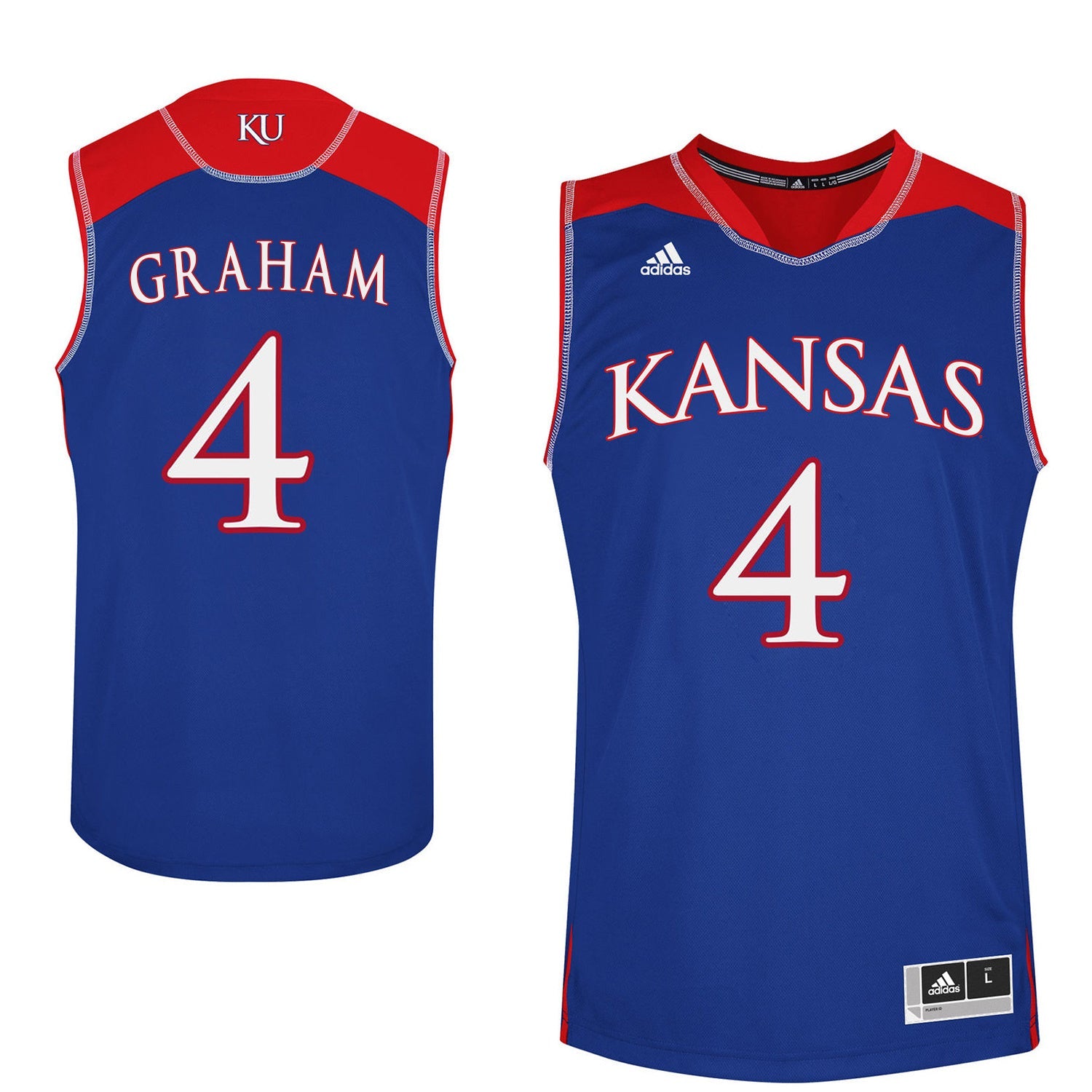 Devonte' Graham 4 Blue College Football Jersey football jersey product view 1