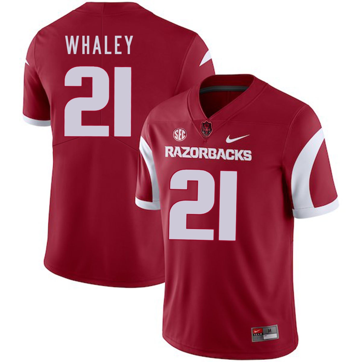 Devwah Whaley 21 Red College Football Jersey football jersey product view 1