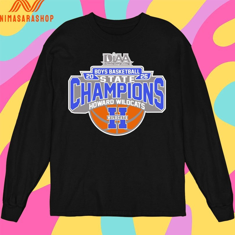 Diaa Boys Basketball 2026 State Champions Howard - Adult & Kids T-Shirts, Sweatshirts & Hoodies apparel design preview 3