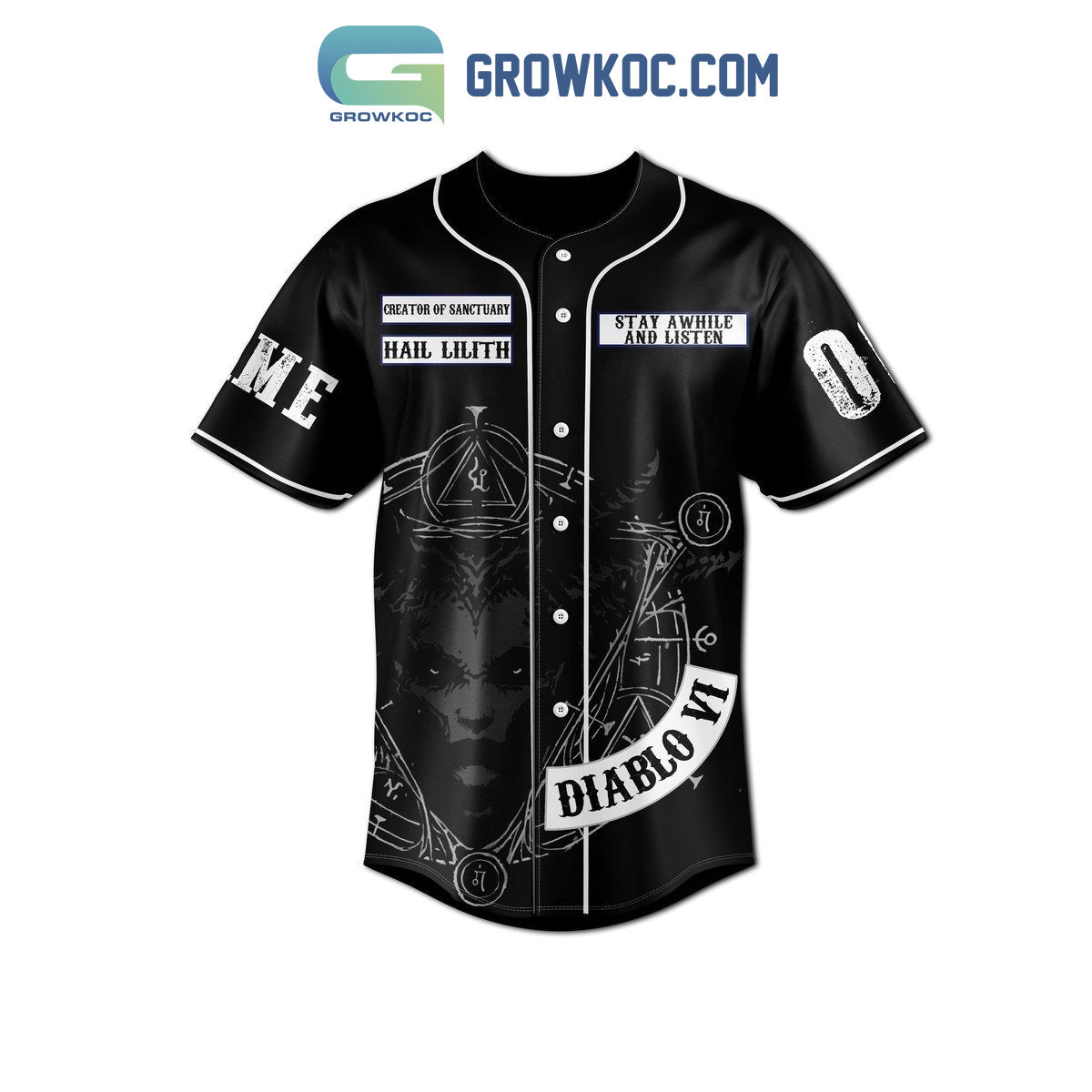Diablo VI Mother Of Sanctuary Hawezar Personalized Baseball Jersey baseball jersey product view 1