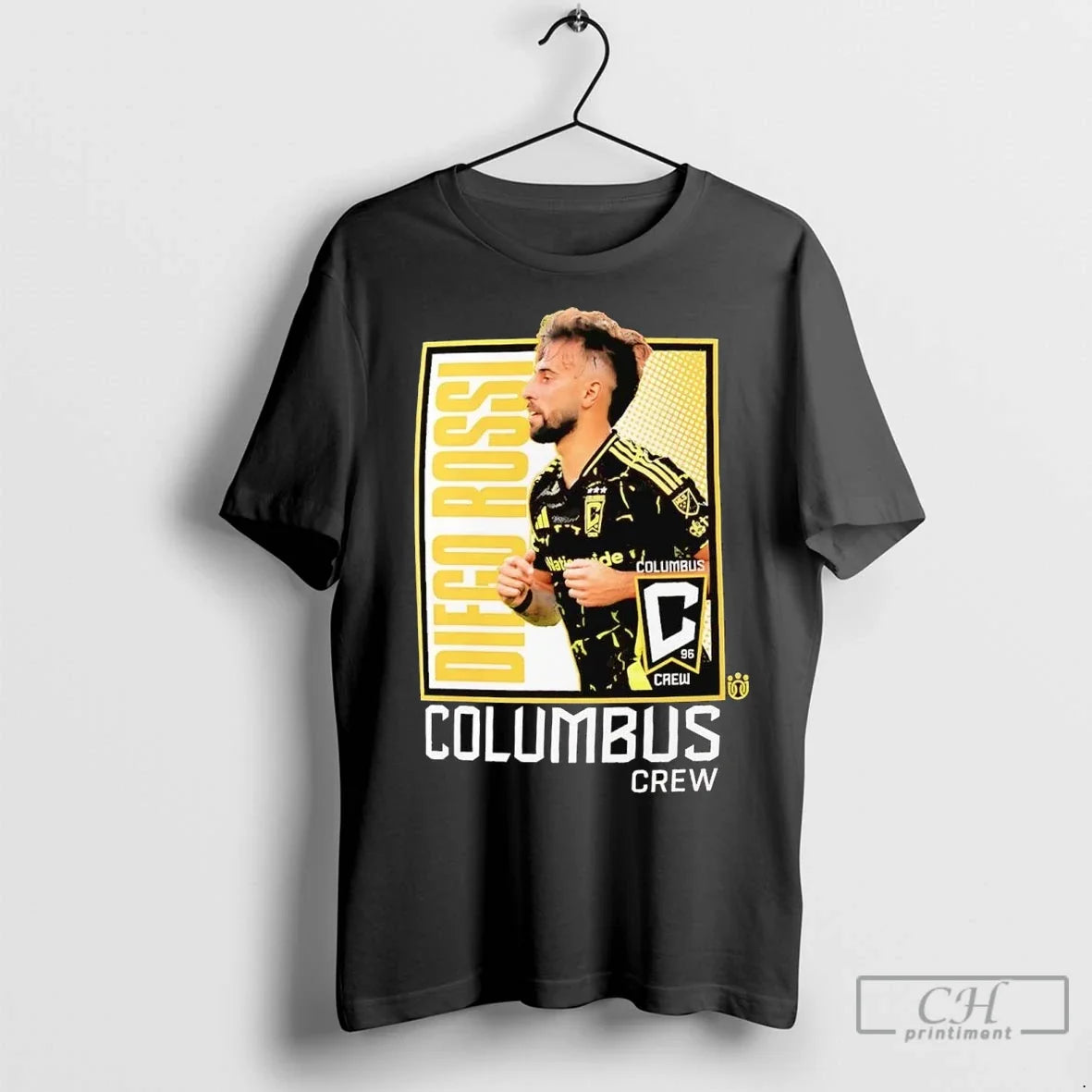Diego Rossi Columbus Crew Portrait T Shirts Unisex T-shirt, Sweatshirt, Hoodie, Long Sleeve Tee - T-Shirt, Sweatshirt, Hoodie