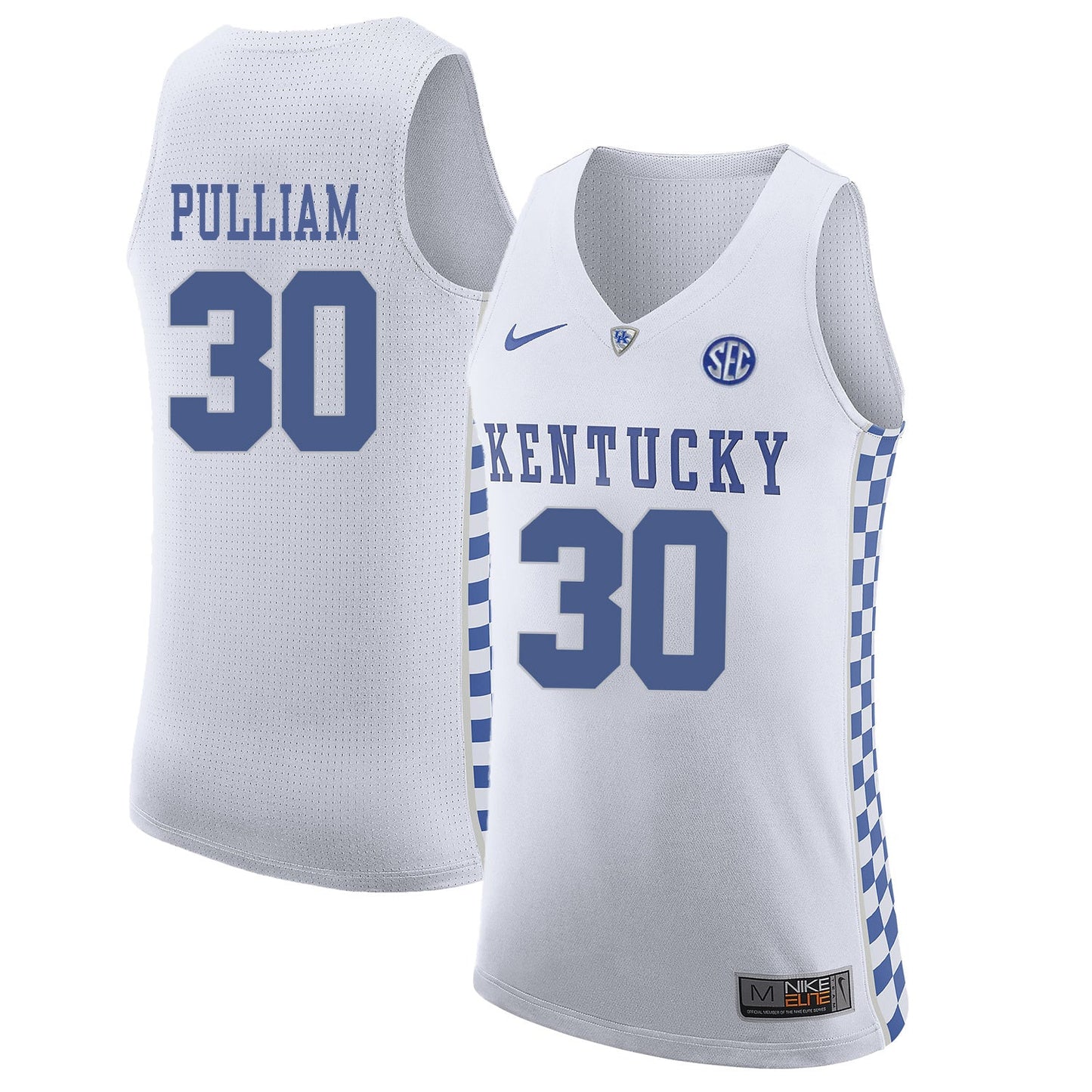 Dillon Pulliam 30 White College Football Jersey football jersey product view 1