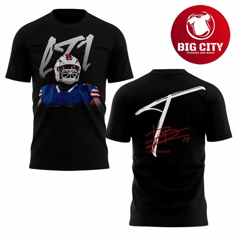 Dion Dawkins Bills LT1 Two Sided Shirt Unisex T-shirt, Sweatshirt, Hoodie, Long Sleeve Tee - T-Shirt, Sweatshirt, Hoodie