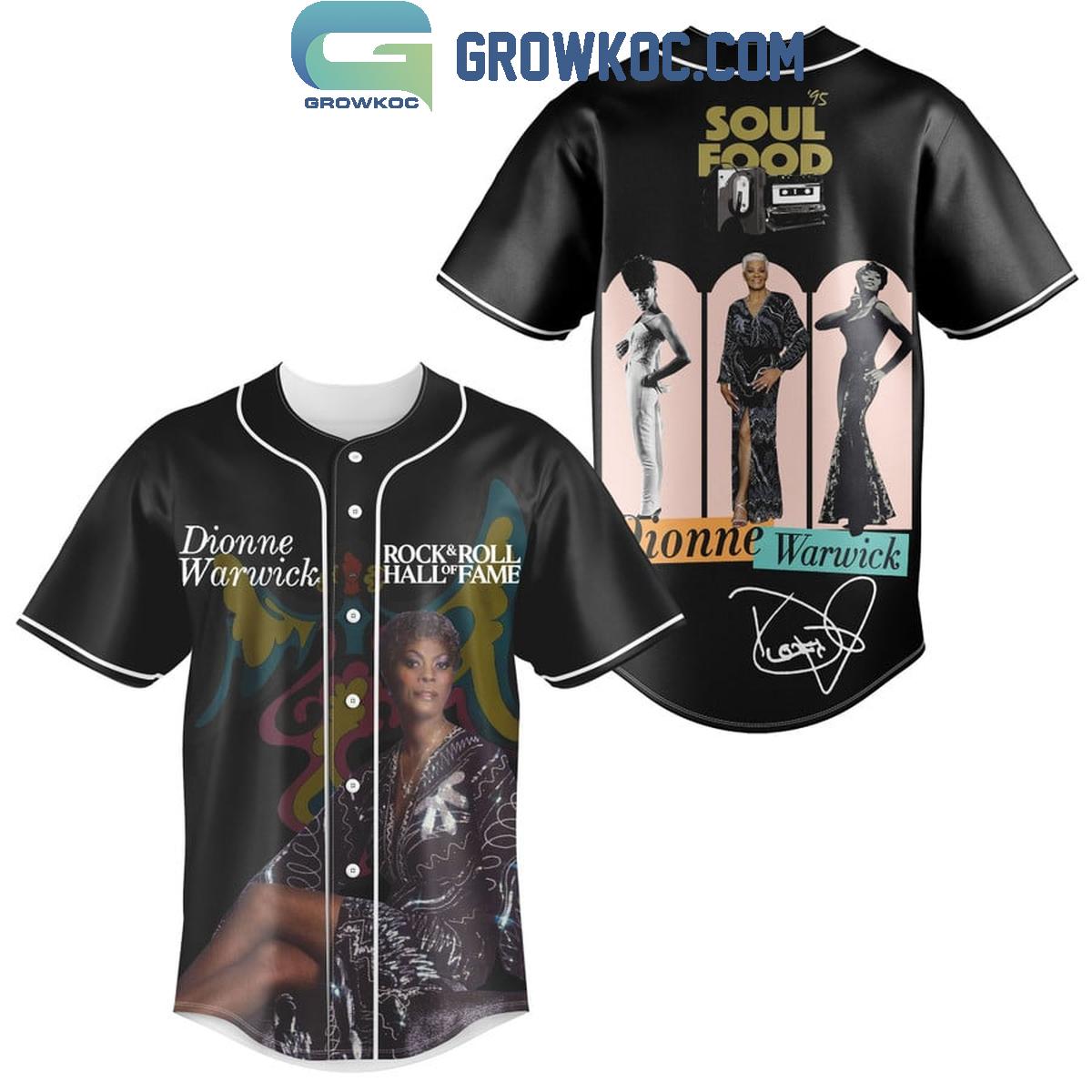Dionne Warwick Soul Food Hall Of Fame 2024 Rock And Roll Baseball Jersey baseball jersey product view 1