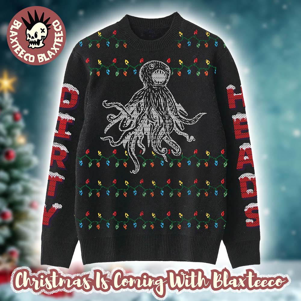 Dirty Heads Holiday Merchandise Octopus With Christmas Lights Black Ugly Christmas Sweater - T-Shirt, Sweatshirt, Hoodie