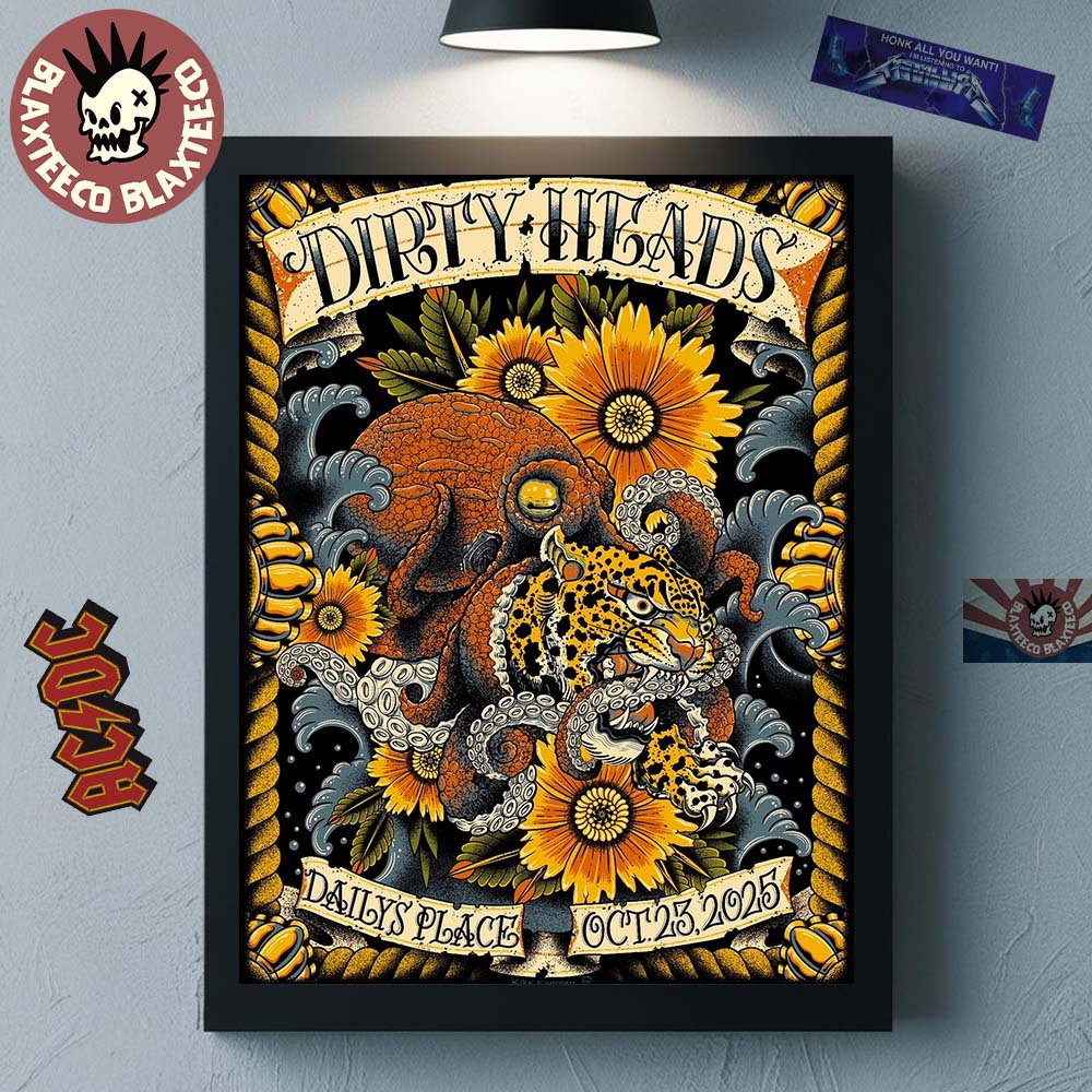 Dirty Heads Jacksonville Florida Runs 2025 Exclusive Poster For Dailys Place On October 23 2025 Home Decor Poster Canvas - T-Shirt, Sweatshirt, Hoodie