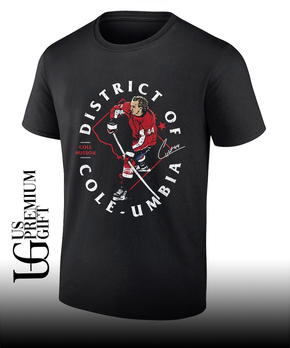 District of Cole Umbia Cole Hutson Washington Capitals hockey signature shirt Unisex T-shirt, Sweatshirt, Hoodie, Long Sleeve Tee - T-Shirt, Sweatshirt, Hoodie