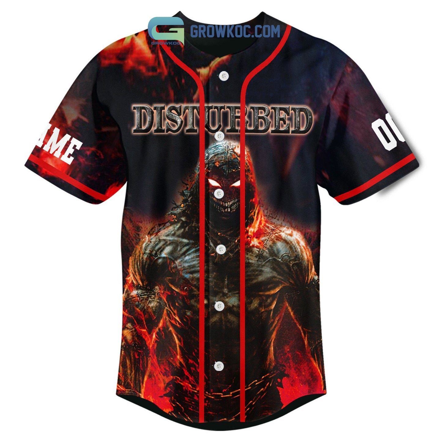 Disturbed All Hit Song Personalized Baseball Jersey baseball jersey product view 2