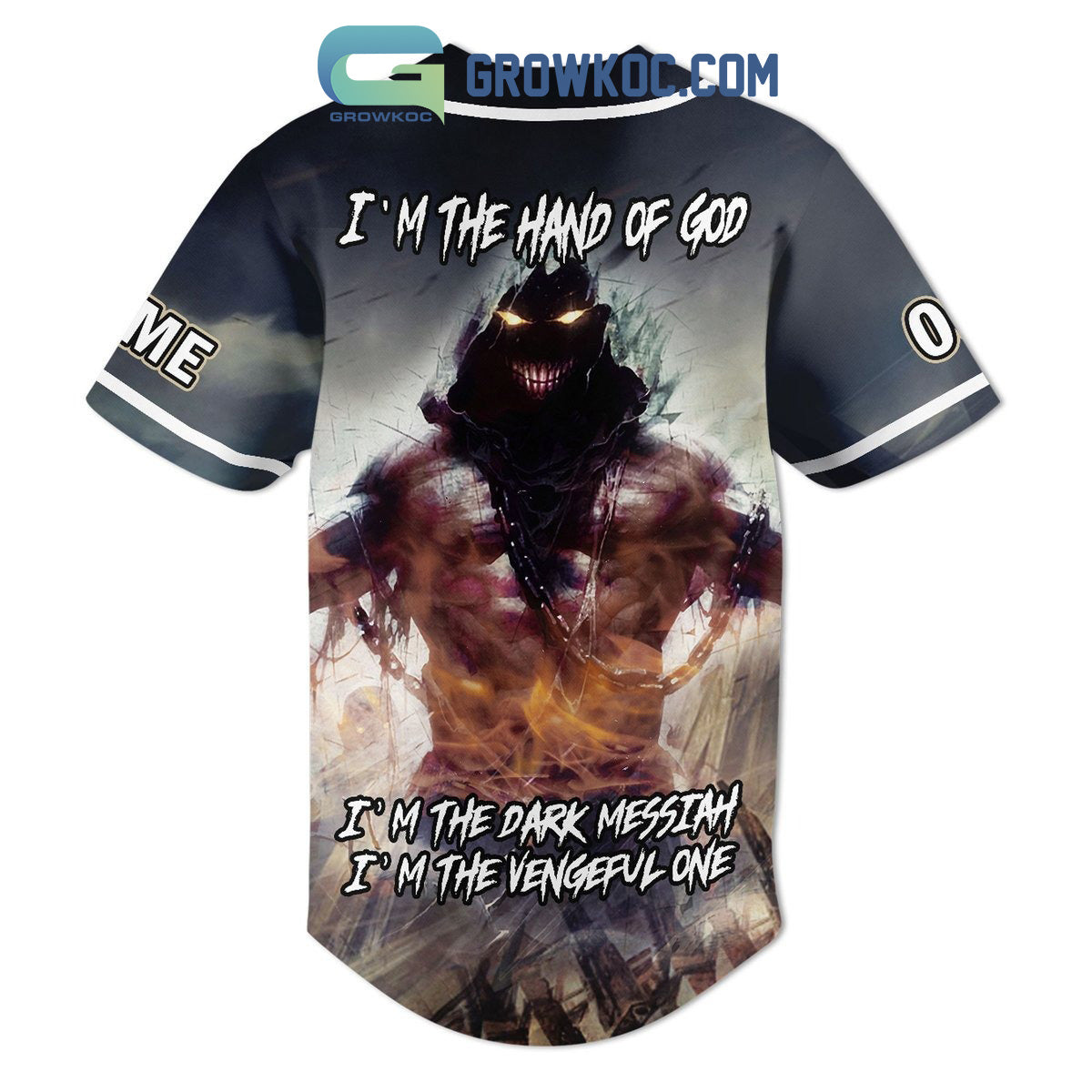 Disturbed I’m The Hand Of God Personalized Baseball Jersey baseball jersey product view 3
