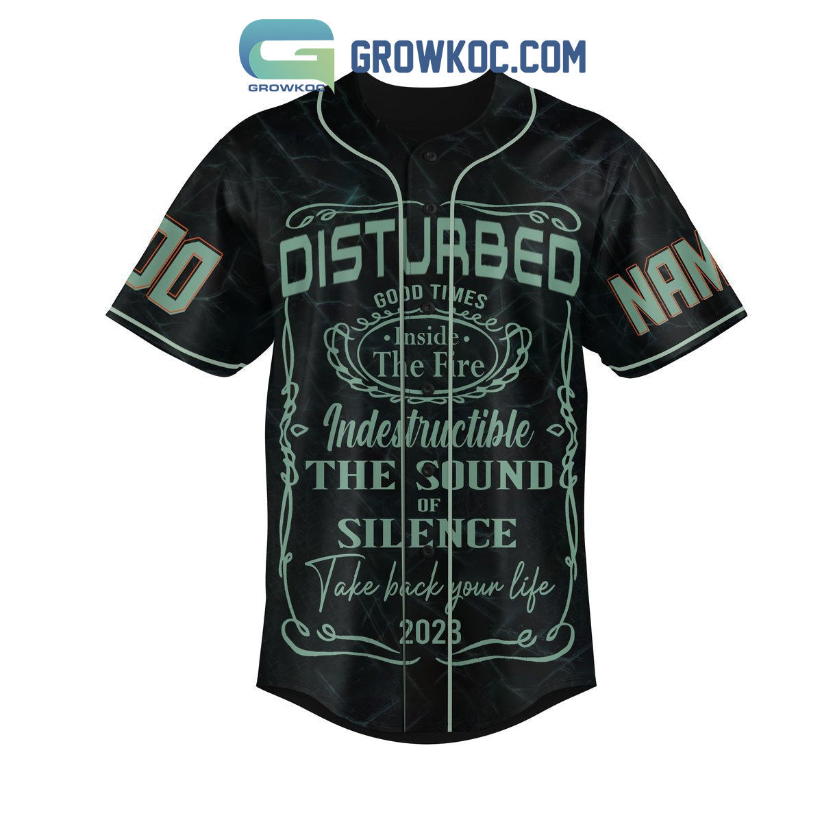 Disturbed Take Back Your Life 2023 Personalized Baseball Jersey baseball jersey product view 2
