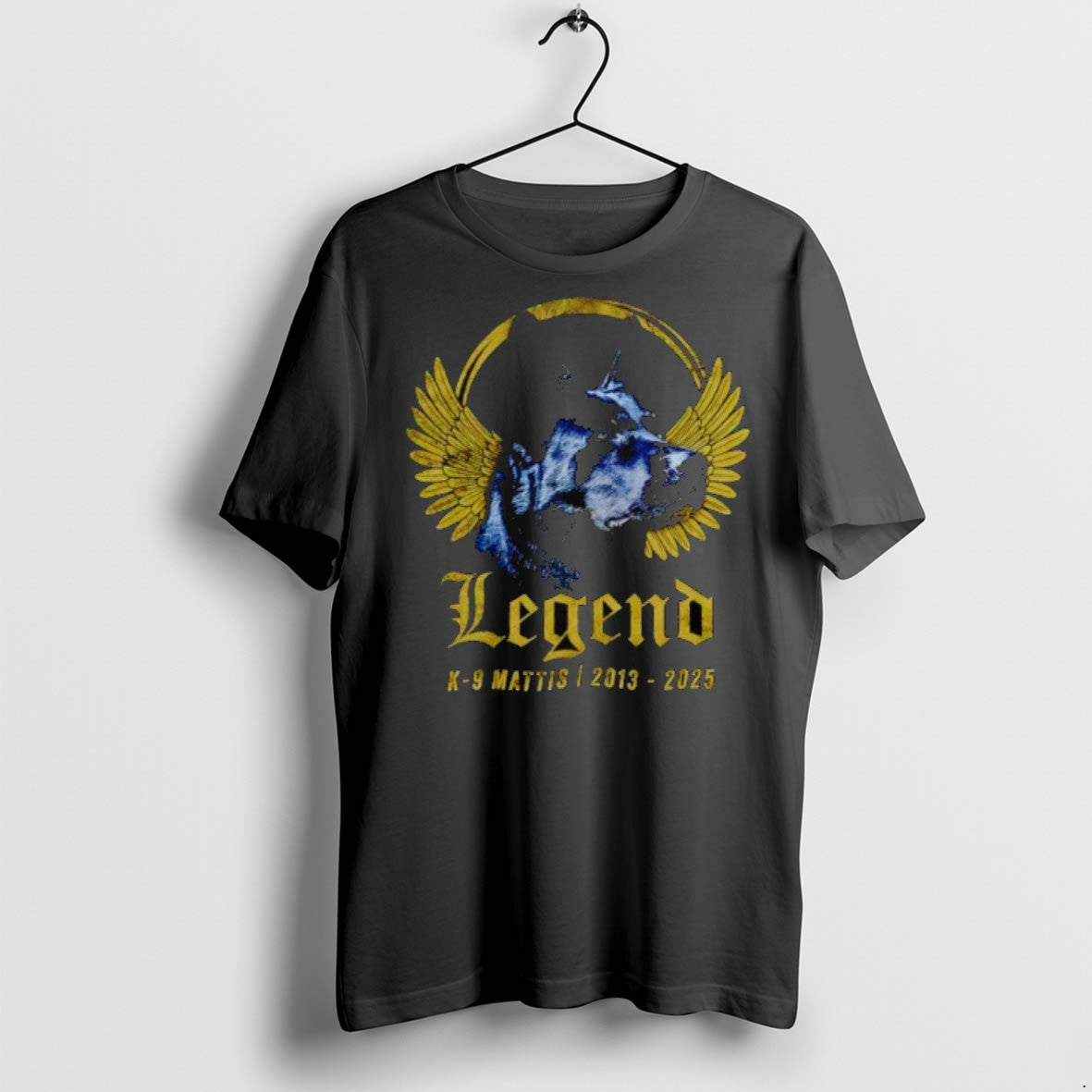 Dog Wings Legend K 9 Mattis 2013 2025 Vintage T Shirts Unisex T-shirt, Sweatshirt, Hoodie, Long Sleeve Tee - T-Shirt, Sweatshirt, Hoodie