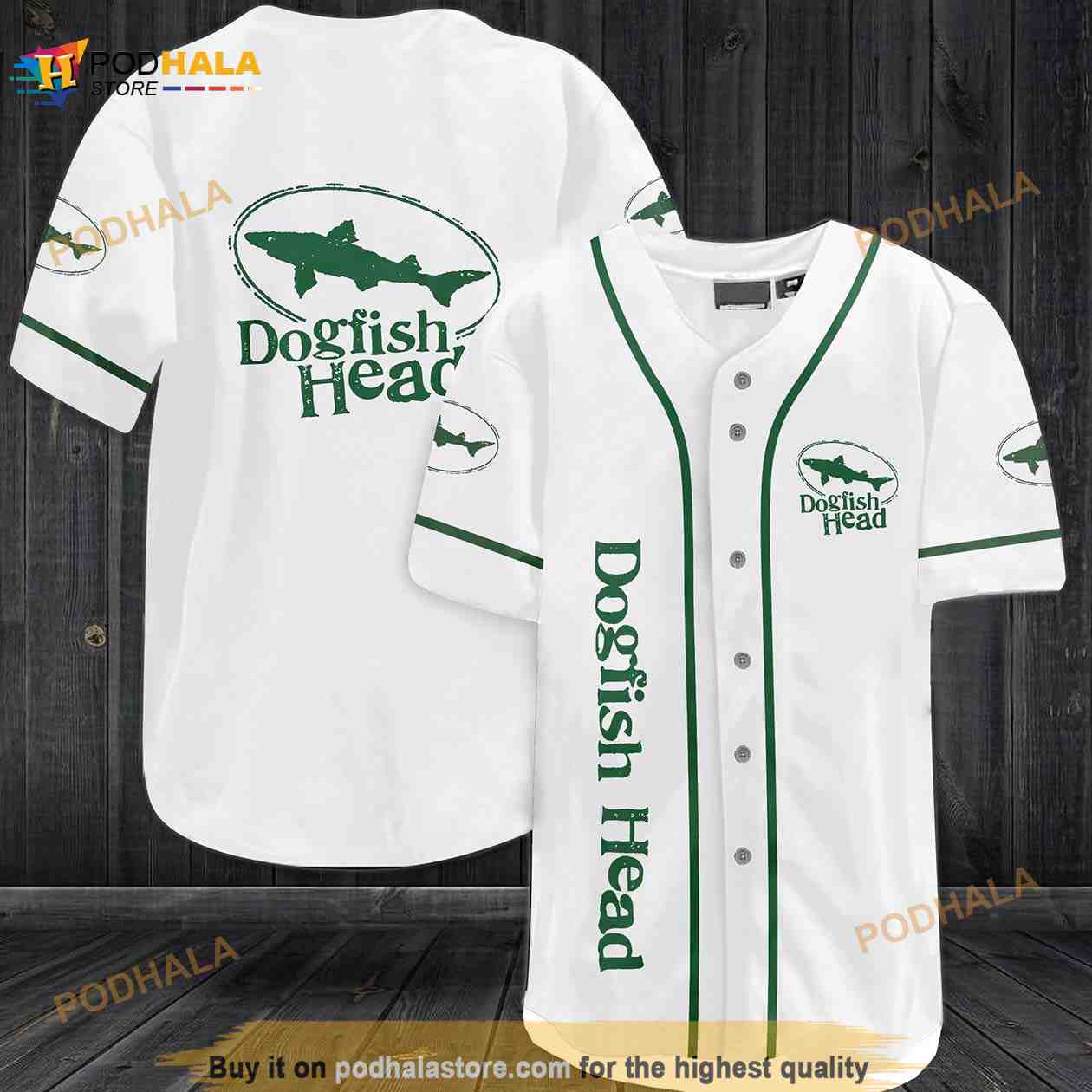 Dogfish Head 3D Baseball Jersey baseball jersey product view 1