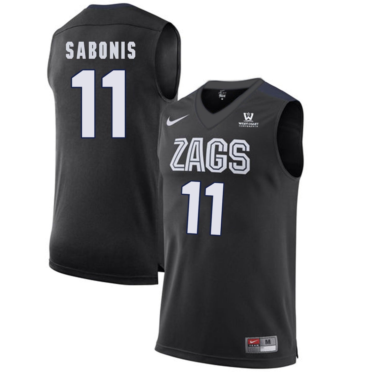 Domantas Sabonis 11 Black College Football Jersey football jersey product view 1