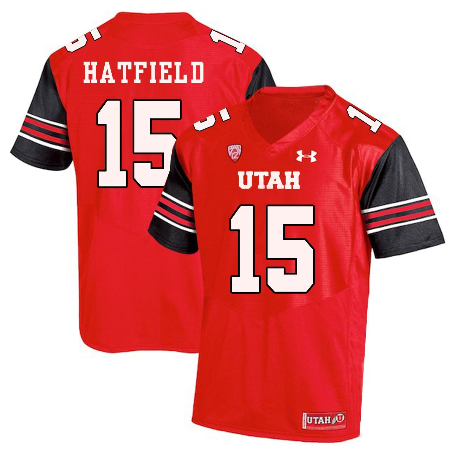 Dominique Hatfield 15 Red College Football Jersey football jersey product view 1
