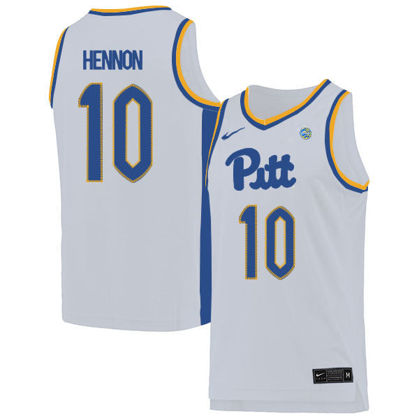 Don Hennon 10 White College Football Jersey football jersey product view 1