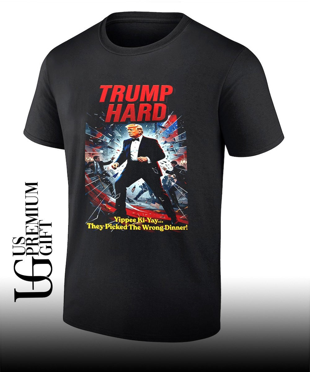 Donald Trump Hard Yippee Ki-Yay shirt Unisex T-shirt, Sweatshirt, Hoodie, Long Sleeve Tee - T-Shirt, Sweatshirt, Hoodie