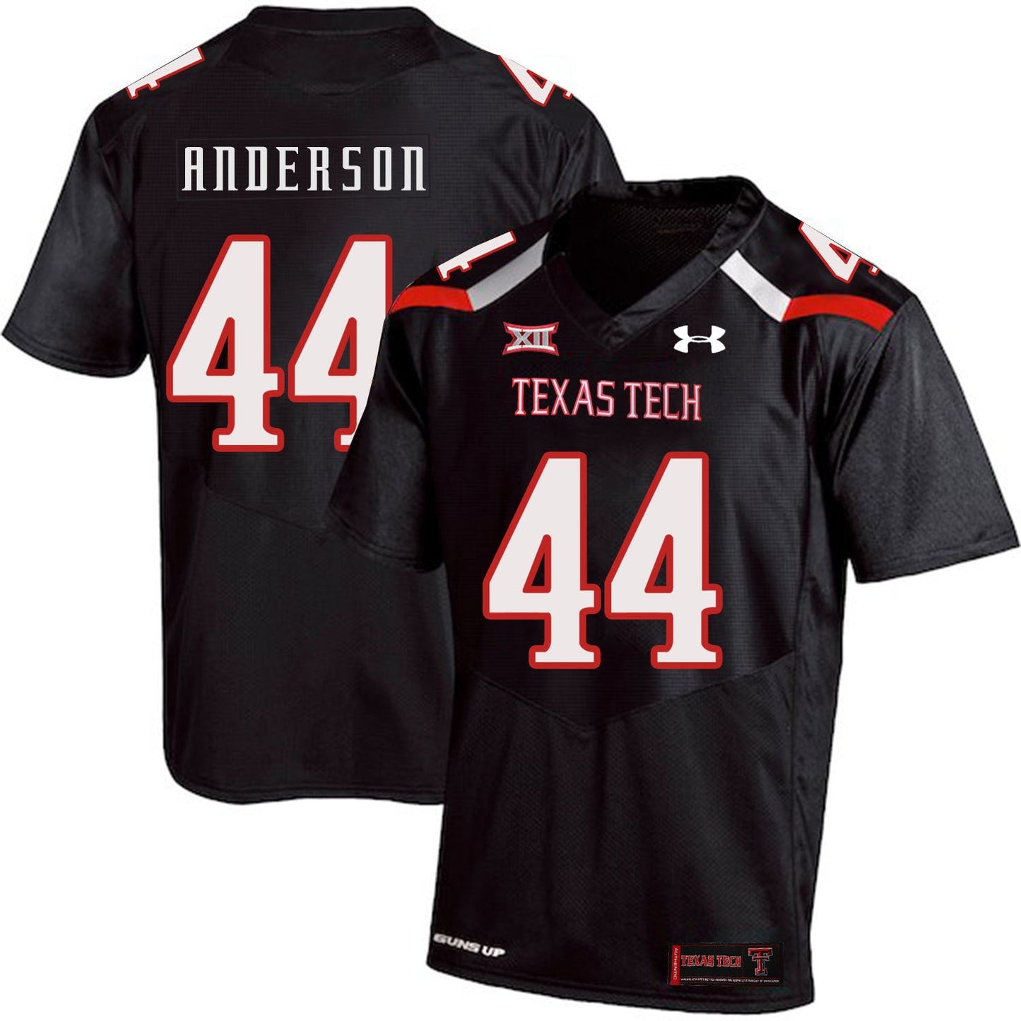Donny Anderson 44 Black College Football Jersey football jersey product view 1