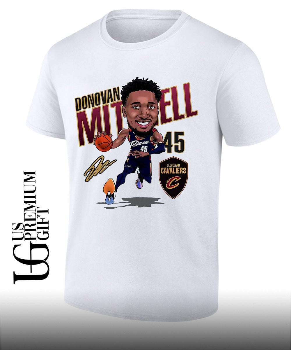 Donovan Mitchell Cleveland Cavaliers basketball 2026 NBA signature caricature shirt Unisex T-shirt, Sweatshirt, Hoodie, Long Sleeve Tee - T-Shirt, Sweatshirt, Hoodie