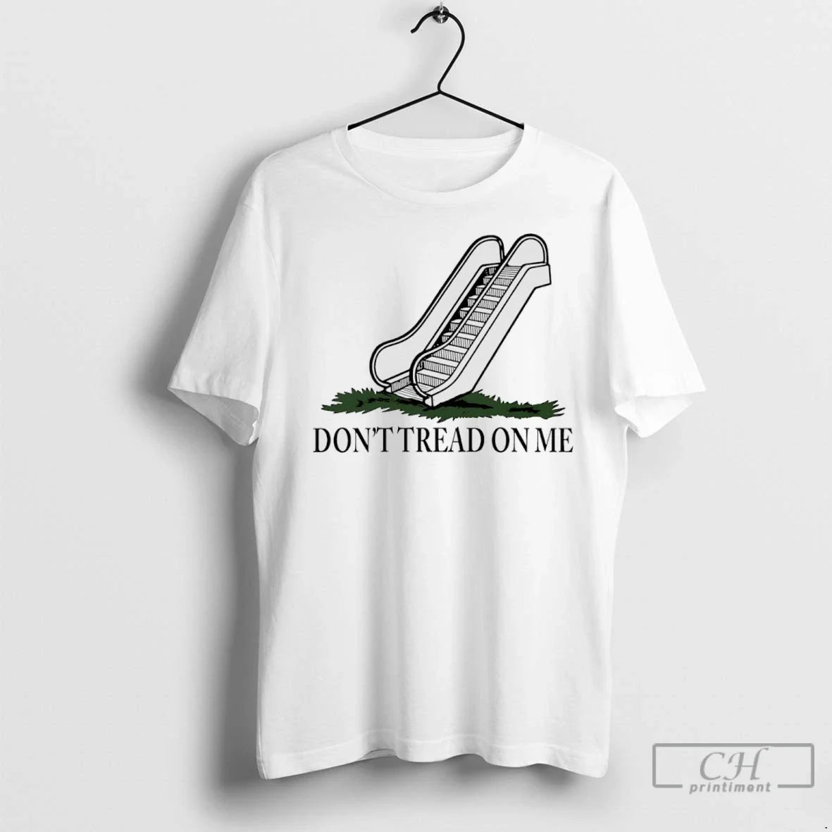 Dont Tread On Me Escalator Stairs Parody Logo T Shirts Unisex T-shirt, Sweatshirt, Hoodie, Long Sleeve Tee - T-Shirt, Sweatshirt, Hoodie