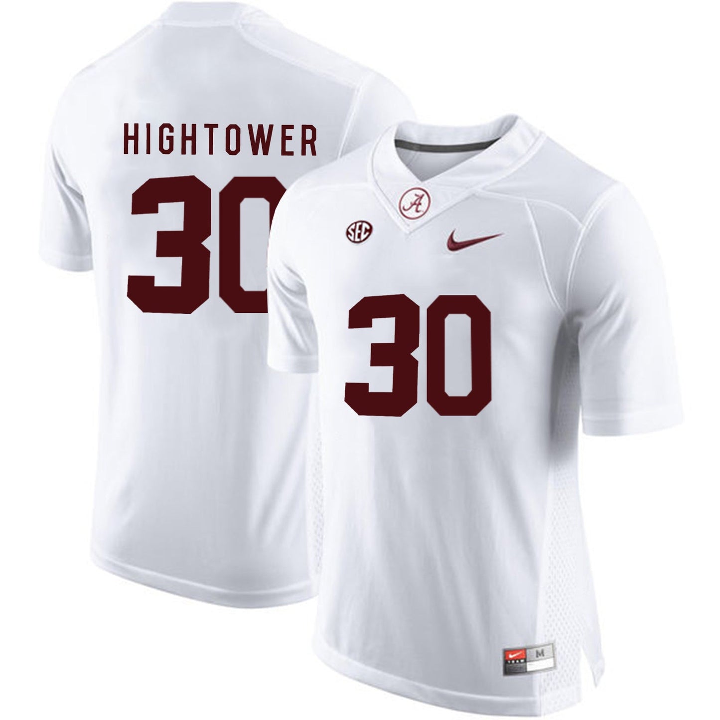 Dont'a Hightower 30 White College Football Jersey football jersey product view 1