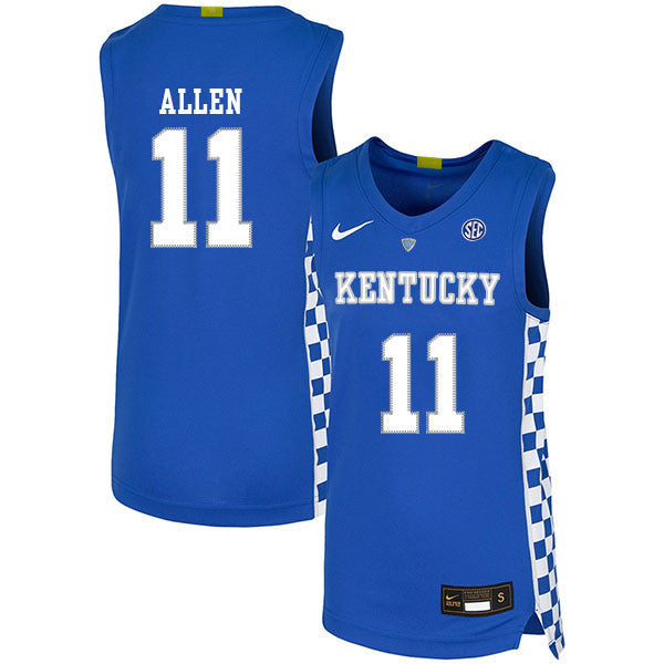 Dontaie Allen 11 Blue College Football Jersey football jersey product view 1