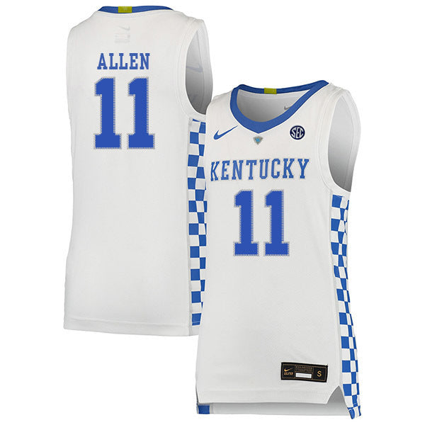 Dontaie Allen 11 White College Football Jersey football jersey product view 1
