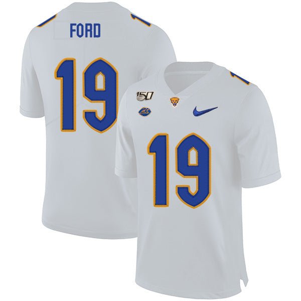 Dontez Ford 19 White College Football Jersey football jersey product view 1
