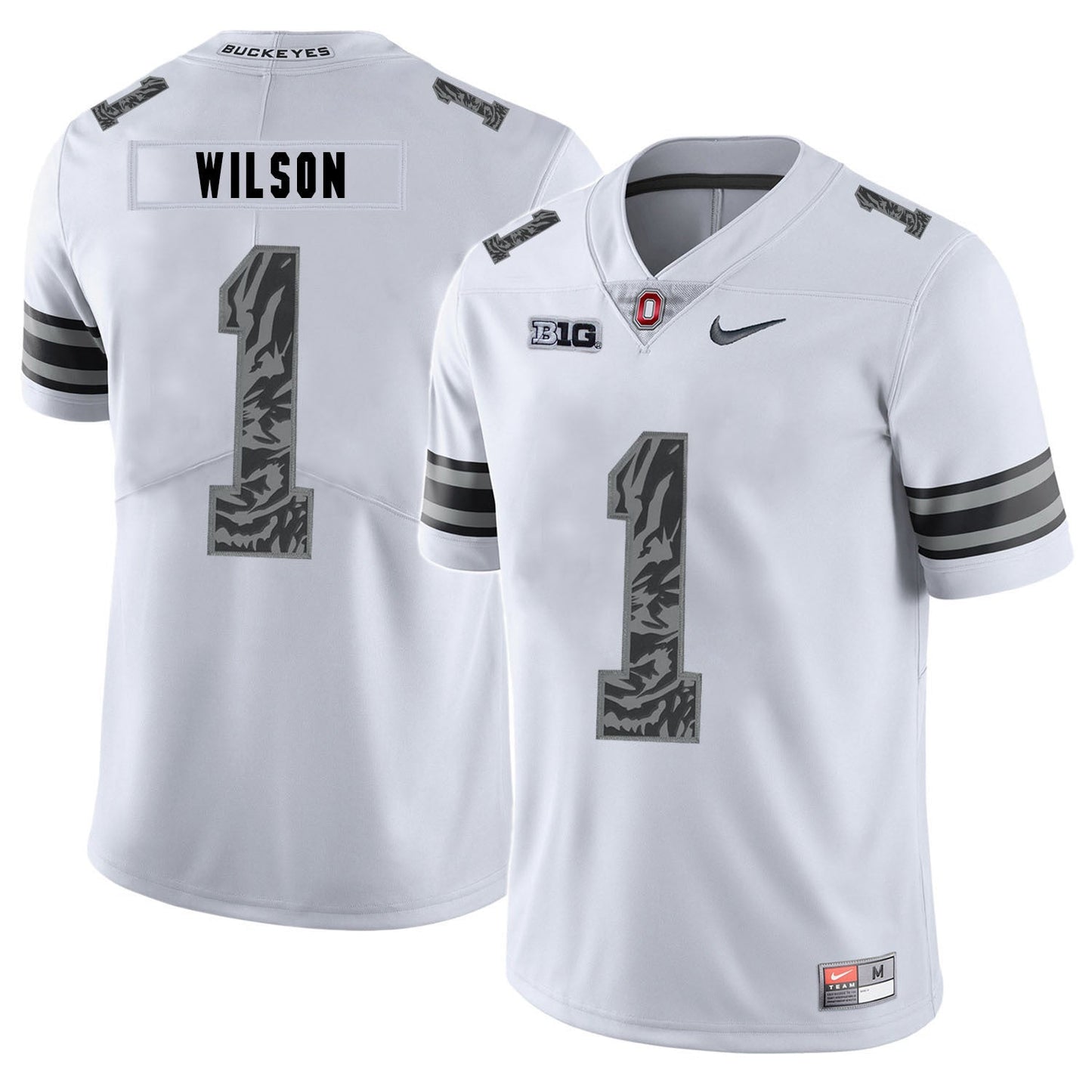 Dontre Wilson 1 Pattern White College Football Jersey football jersey product view 1