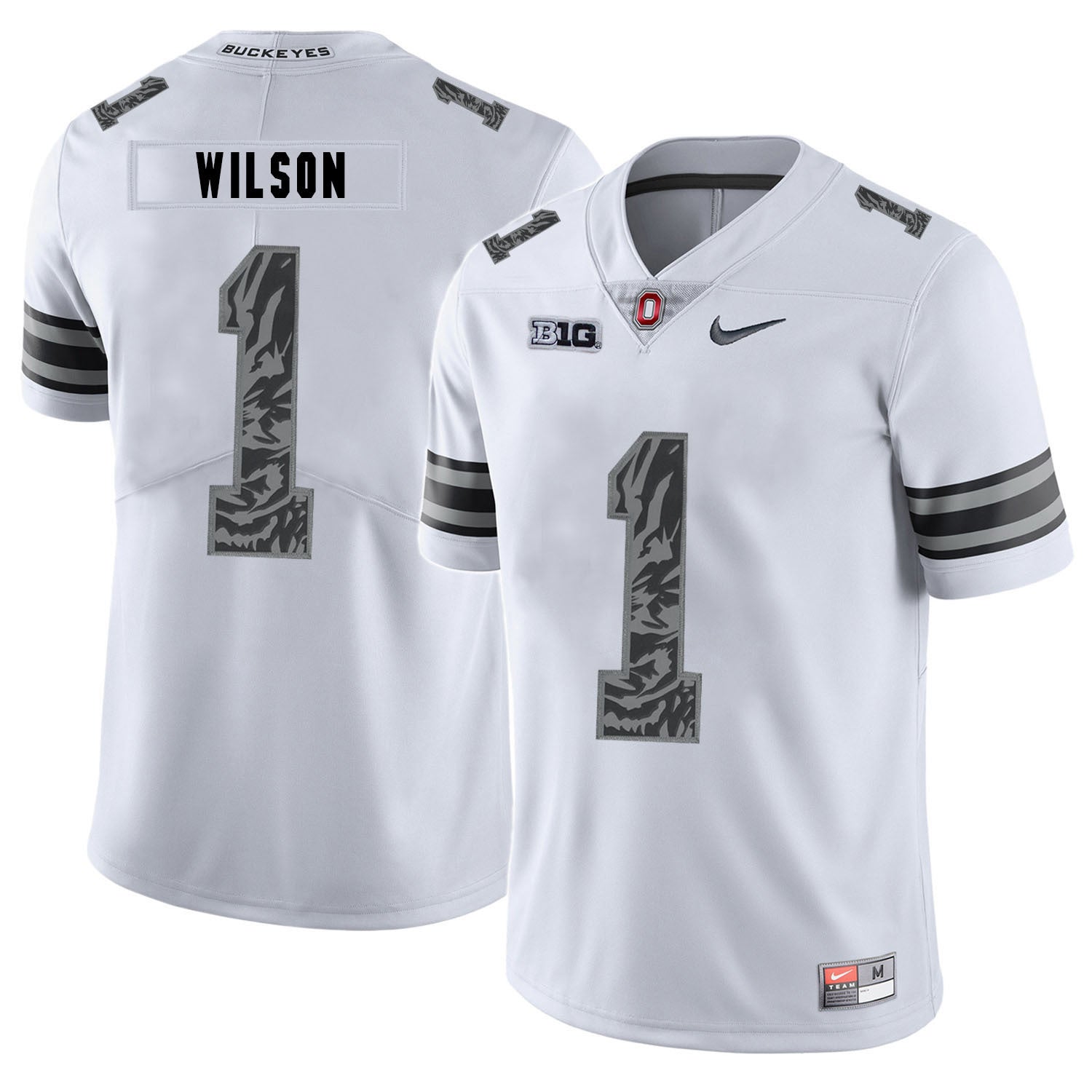 Dontre Wilson 1 Pattern White College Football Jersey football jersey product view 1