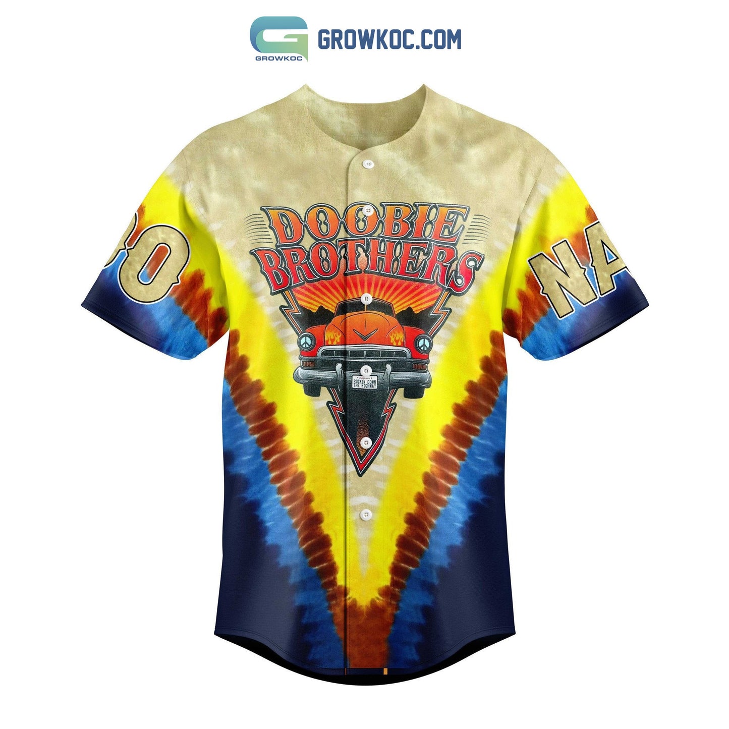 Doobie Brothers Rockin Down The Highway Personalized Baseball Jersey baseball jersey product view 1