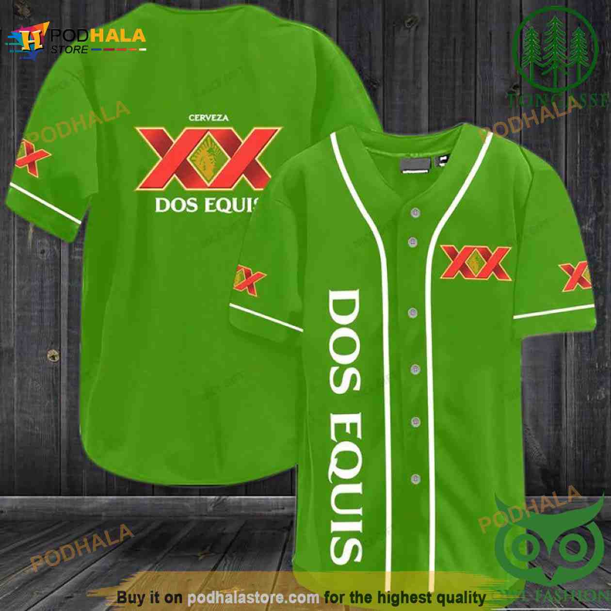 Dos Equis 3D Baseball Jersey Shirt baseball jersey product view 1
